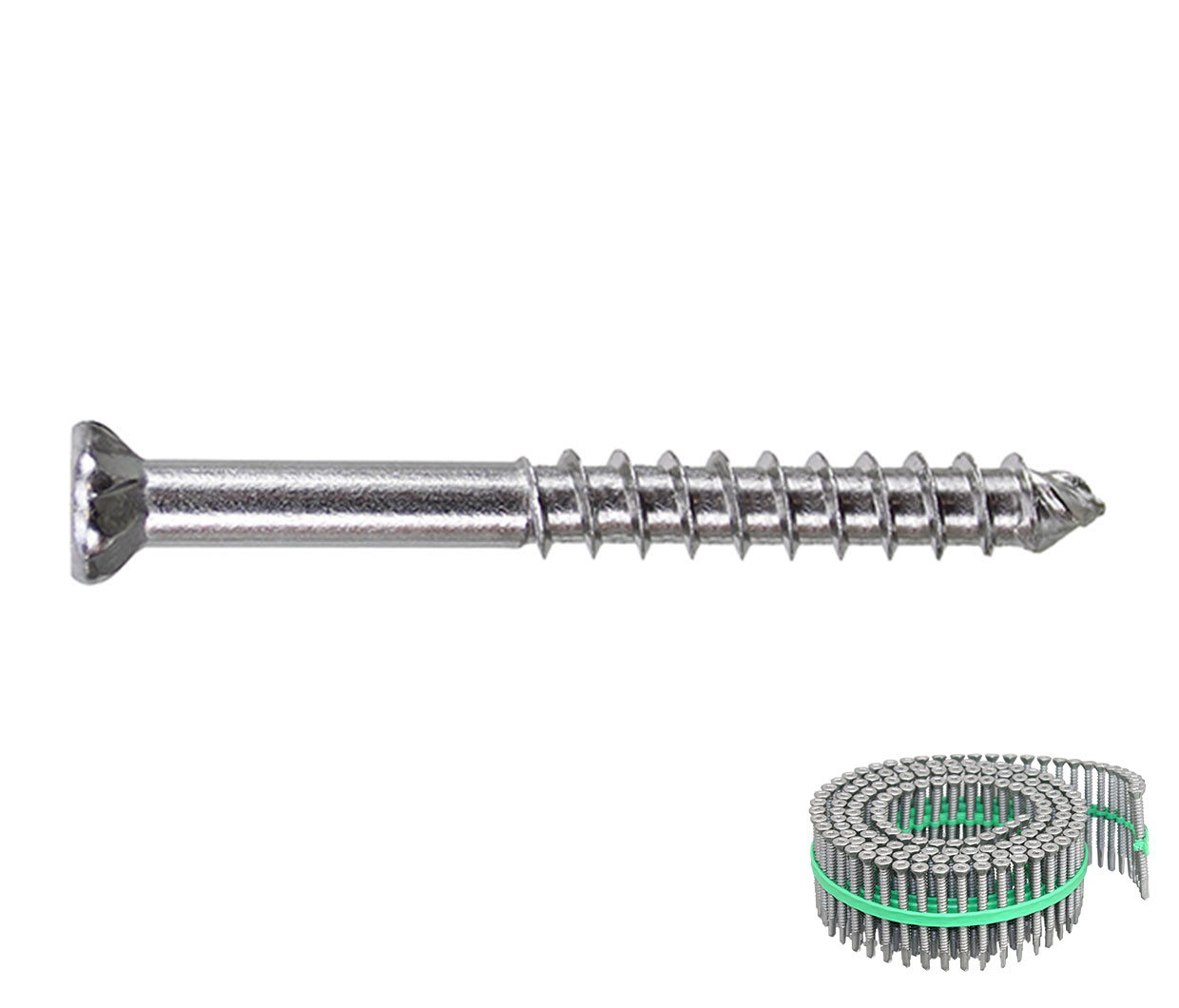MURO - SCREW EJECTOR DECKING SS 305 14 X 100MM - COIL - 660/BOX